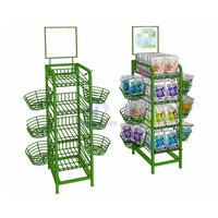 Panier métallique amovible pour magasin de détail, présentoir pour boissons non alcoolisées, présentoir métallique pour supermarché, snacks, pommes de terre et Chips