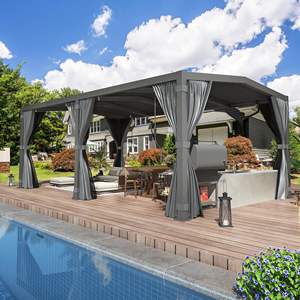 Pergola 8x12 Gazebo 8x14 <span class=keywords><strong>5x6</strong></span> cortile scoperta 12x16 struttura in alluminio di grado commerciale sistema di protezione per tutte le intemperie - Product Image 4