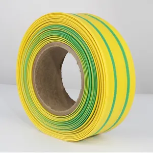 Tubo termorretráctil de 2 ~ 20mm 2:1, cable de tierra verde amarillo, Tubo termorretráctil, barra colectora de cobre, Tubo termorretráctil aislado