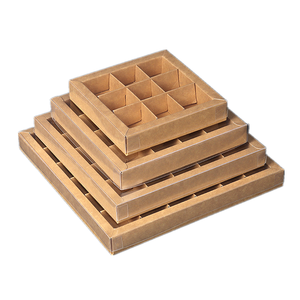 Caja de embalaje Biodegradable <span class=keywords><strong>para</strong></span> alimentos, embalaje de dulces y chocolate, plegable, de papel kraft, <span class=keywords><strong>para</strong></span> embalaje de chocolate - Product Image 1
