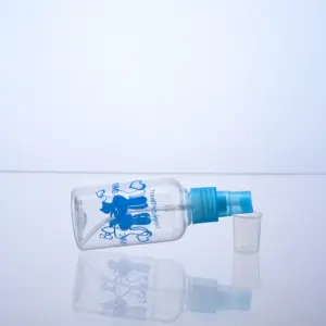 Bottiglia di bottiglia di plastica con stampa di cartone animato da 75ml bottiglia di cosmetici con alcool