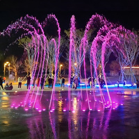 Fontaine musicale LED à plat en acier inoxydable, vente en gros d'usine, 110-230V, pour tourisme, sites touristiques, parcs municipaux, extérieur