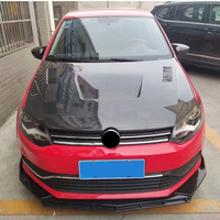 Accessoires de voiture, capot moteur, capot avant Polo, mise à niveau du capot en fibre de carbone de style C pour Volkswagen VW 2011-2019