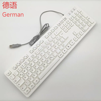 Clavier AZERTY USB français européen - Clavier de qualité supérieure avec disposition en français pour ordinateur