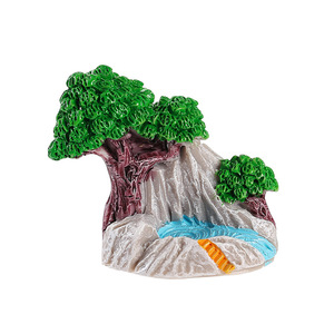 Miniature de paysage en résine avec arbres et cascade pour décorations de jardin intérieures et extérieures - Product Image 5