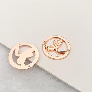 Custom <b>Metal</b> logo Round <b>Metal</b> <b>Plate</b> With Brand logo for Scarves,clothing - Product Image 3