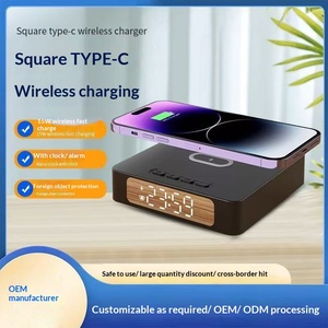 Sveglia tre in uno, multifunzione da tavolo da 15 W, adatta per orologi, telefoni cellulari, cuffie, ricarica rapida wireless - Product Image 1