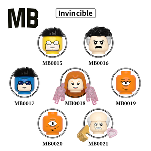 MB0015-MB0021 Invencible Omini-Man Atom Eve Allen el alienígena Conquest, Bloques de Construcción, Figuras de Ladrillos, Juguetes - Product Image 1
