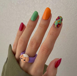 <span class=keywords><strong>Verano</strong></span> Venta caliente naranja Etiqueta Privada lujo corto almendra reutilizable <span class=keywords><strong>uñas</strong></span> postizas <span class=keywords><strong>Gel</strong></span> suave prensa en las <span class=keywords><strong>uñas</strong></span> para los dedos al por mayor - Product Image 4