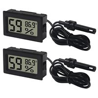 Mini thermomètre hygromètre numérique LCD avec sonde, mesure de la température et de l'humidité intérieure pour incubateur, humidificateur, serre
