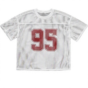Camiseta de malla estilo Y2K vintage, oversize, corta, talla grande, streetwear, con número estampado, retro, fútbol, baloncesto, venta al por mayor - Product Image 2