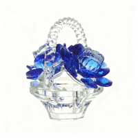 Modèle de cristal 3D en forme de rose rouge en cristal HBL, gravure pour les amoureux, pour le salon, cadeaux de la Saint-Valentin, cadeaux de mariage