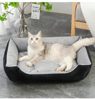 Coussin pour chien de petite et moyenne taille en peluche courte, antidérapant, lavable, tapis pour animaux de compagnie, lit chaud et confortable pour chiot, fabricant OEM, faible MOQ