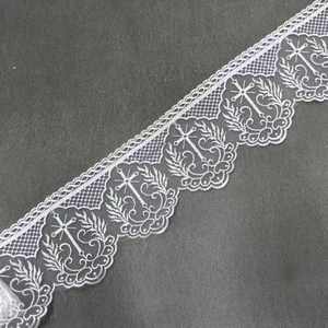 ZSY Encaje de poliéster de 10 cm, blanco, con diseño de Jesús, Hagiator, Soter, cruz, malla, tul, bordado, para accesorios de ropa, zapatos y bolsos - Product Image 3