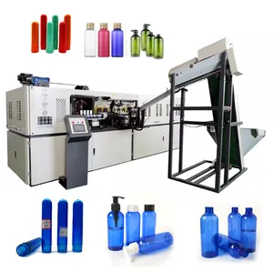 Small machines for business automatic 4mould cavity 1 liter plastic PET tank bottle stretch blowing molding making machine price