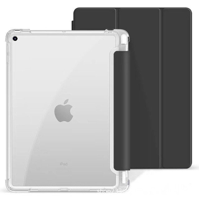 OLP Smart Clear PC Slim Fashionable PU Leather Tablet Case Magnetic Pencil Support Compatible iPad 7th/8th/9th Gen 10.2"