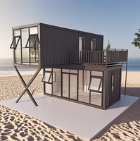 Maison préfabriquée modulaire en conteneur, design plat pré-assemblé pour bureaux, centres commerciaux, parcs, cuisines, maison en conteneur en acier