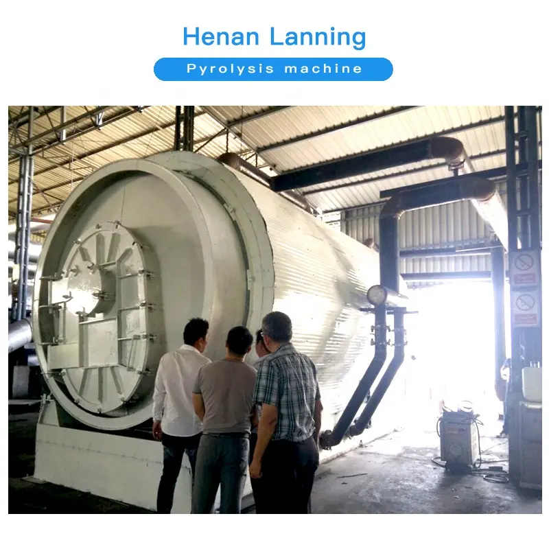 Henan Laning di plastica per olio di pirolisi attrezzature 5 ton macchina di pirolisi