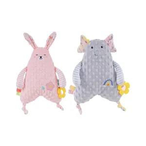 男孩和女孩的热玩具婴儿夜睡大象和兔子所以软毛绒玩具与声音纸新蒙特梭利玩具2023