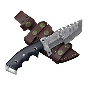 Customizable Damascus Steel Tracker Knives With Wood Handle Handmade Camping Including OEM Tracker knifes - Product Image 3