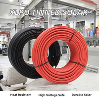 Cable Solar de Cobre Estañado con Aislamiento de Goma Certificado, de Bajo Voltaje, 1 Núcleo, 1kV, 2.5mm, 4mm, 6mm, 10mm, con Cubierta de PE, 30A