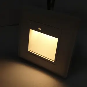 Kapalı mikrodalga hareket sensörlü LED merdiven lambası insan vücudu indüksiyon lamba gömme adım duvar lambası