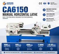 Tour à métaux manuel horizontal robuste CA6150, portée de 500 mm, longueurs de travail 2m/1.5m/3m en option, fournisseur chinois