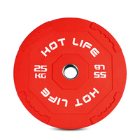 Plaque de poids en caoutchouc pour la gymnastique, accessoire de haltère, couleur de poids, vente en gros, tendance, nouveauté