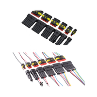 Paire de Connecteurs Automobiles Étanches à 4 Broches - Fiche Mâle Femelle Douille pour Faisceau de Câblage de Conversion HID, Bornes Style AMP