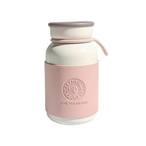 2025 nouvelle tasse Thermos sous vide en cuir de haute valeur 304 en acier inoxydable Portable pour lait café eau Logo personnalisé - Product Image 1