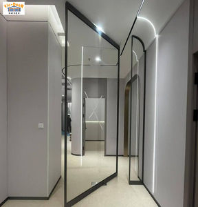 Portes pivotantes de villa de luxe, portes d'entrée modernes en aluminium de grande taille, porte pivotante double en verre isolant trempé - Product Image 3