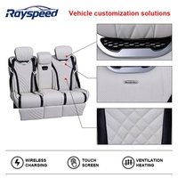 Sièges de voiture en cuir bicolore, canapé-lit, sièges rotatifs imperméables pour Land Cruiser, intérieur modifié