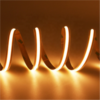 Bande LED COB Mini 8mm 528 puces/m 24V, découpe libre, lumière LED COB flexible triple rangée, lumière blanche personnalisable, certifiée UL