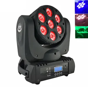 Super Preis 7*12pcs LED RGB Moving Beam Scheinwerfer Luminous Slave White Body Lampe Sound Power Item Beleuchtung Warm Master Color