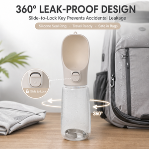 Bouteille d'eau portable pour animaux de compagnie, anti-fuite, avec bouton de boisson à une touche pour chiens et chats, voyages en plein air, promenades - Product Image 5