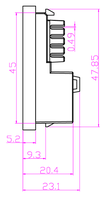 Module Euro Cat6 UTP RJ45 25*50mm