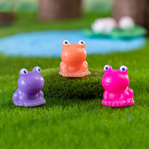 Figurines de grenouilles colorées en résine, miniatures, breloques animales, ornements pour décorations de paysage, accessoires de bricolage - Product Image 6