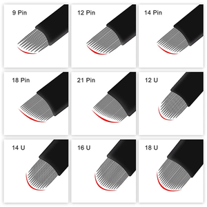 Aguja de Microblading <span class=keywords><strong>para</strong></span> cejas, maquillaje permanente en forma de 18U, 0,18mm, la mejor calidad - Product Image 5