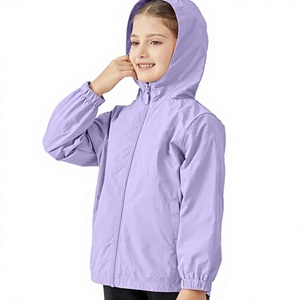Veste coupe-vent personnalisée pour enfants, vente en gros, veste à capuche légère coupe-vent pour filles et garçons, fermeture éclair, OEM ODM - Product Image 1