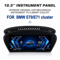 Untuk X5 E70 X6 E71 LCD Digital Dashboard Instrument Cluster Speedometer USB CarPlay Linux OS Plug and Play Retrofit Pengganti