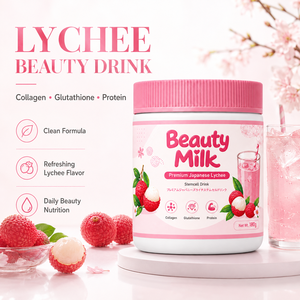 Delicioso Polvo de Leche de Belleza con Sabor a Lichi en Frasco para Nutrir y Dar Luminosidad a la Piel - Product Image 5