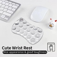 Tapis de souris de jeu en gel de silicone transparent antidérapant avec repose-poignet, résistant à l'eau, disponible en stock pour le bureau et la maison