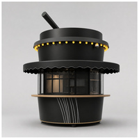 Fourgon de Boulangerie Mobile en Aluminium avec Four à Plateau, Étuve de Fermentation, Pétrin, Vitrine en Verre Trempé, Résistant à la Rouille pour Pain, Gâteaux et Desserts