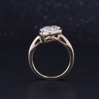 Anillo de Oro Sólido de 10K con Diamante de Laboratorio de Corte Pera de 3.0ct, Joyería Personalizada Starsgem