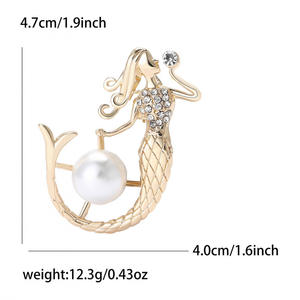 Soldes Exceptionnelles : Corsage Simple et Élégant pour Mariage, Fiançailles, Enfants – Cuivre, Zircon, Plaqué Or, Perle Naturelle - Product Image 6