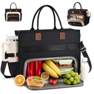 Sac à déjeuner LOVEVOOK <span class=keywords><strong>pour</strong></span> femmes, 3 en 1, sac de travail de bureau avec compartiment isotherme <span class=keywords><strong>pour</strong></span> le déjeuner, sac <span class=keywords><strong>pour</strong></span> ordinateur portable de 17,3 pouces <span class=keywords><strong>pour</strong></span> femmes - Product Image 1