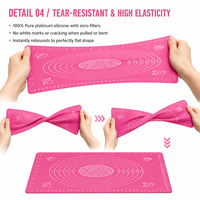 Tapis de comptoir robuste extra épais résistant à la chaleur, gadget de cuisine avec texture antidérapante double face, tapis à pâte en silicone