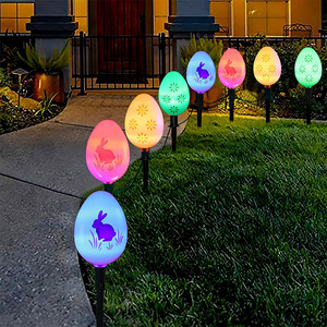 Lámpara Solar LED DC IP65 Impermeable para Exteriores con Forma de Huevo de Pascua, con Control Remoto para Decoración de Jardín - Product Image 4