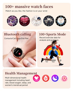 <span class=keywords><strong>Reloj</strong></span> <span class=keywords><strong>Inteligente</strong></span> HK38 de Lujo para <span class=keywords><strong>Mujer</strong></span>, Pantalla AMOLED de 1.19'', Caja con Diamantes, Llamadas Bluetooth, <span class=keywords><strong>NFC</strong></span>, IP68, Monitor de Frecuencia Cardíaca y SpO2, Correa de Malla Delgada, Venta al Por Mayor OEM - Product Image 4