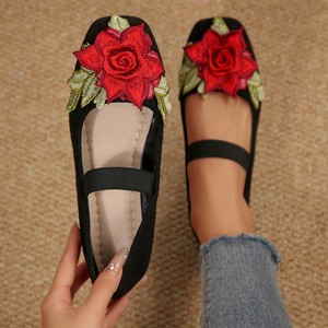 Zapatos Planos de Ballet con Pedrería para Mujer, Zapatos Planos de Gamuza, Estilo Casual, Tacón Bajo - Product Image 4